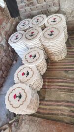 White Marble Lotus Inlay Decorative Plate - Image 4