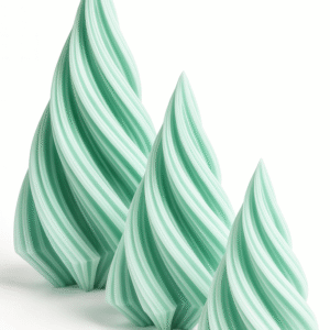 Spiral Mint Christmas Tree Candle