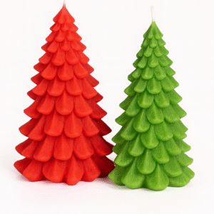 Classic Christmas Tree Candle Duo