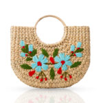 The "Blossom Breeze" Straw Tote by Xclusive Art - Image 4