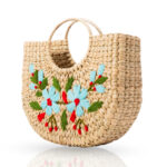 The "Blossom Breeze" Straw Tote by Xclusive Art - Image 2