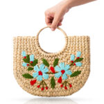 The "Blossom Breeze" Straw Tote by Xclusive Art - Image 5