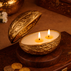 Golden Walnut Grove Dual-Wick Candle Holder