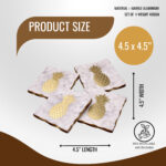 Pineapple Marble Coasters – Set of 4 - Image 2