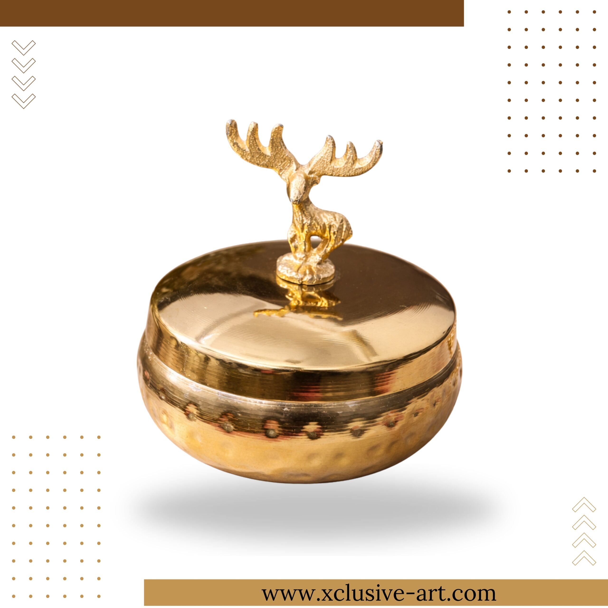 _Product Instagram Post (28) Majestic Stag Brass Storage Jar - Image 1