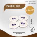 Evil eye Marble Coasters – Set of 4 - Image 2