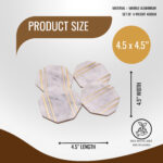 octagon Marble Coasters – Set of 4 - Image 2