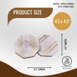Octagon Line Marble Coasters – Set of 2 - Image 2