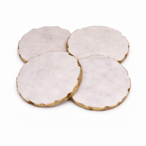 Round  Marble Coasters – Set of 4